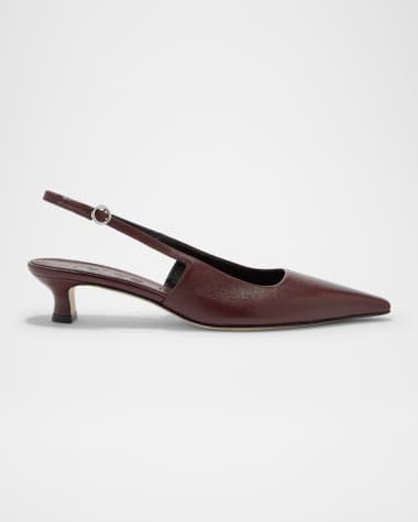 Aeyde Catrina Nappa Leather Slingback Pumps