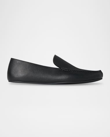 THE ROW Leo Leather Slippers