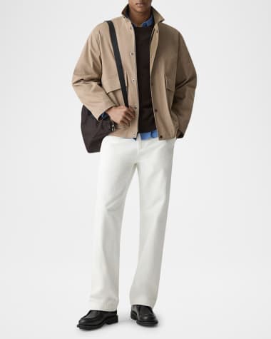 V-Neck Hardware One-Piece Swimsuit