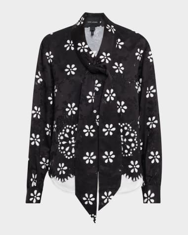Marc Jacobs Trompe-L'oeil Long-Sleeve Bow Blouse