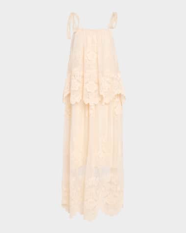 Zimmermann Hypnotic Tiered Lace Slip Dress