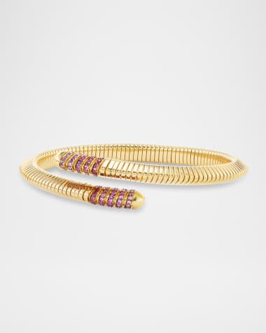 Emily P. Wheeler 18K Tri Tubogas Bracelet with Pink Sapphires
