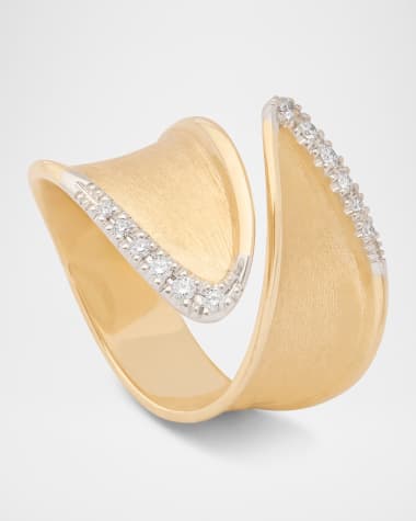 Marco Bicego 18K Gold Lunaria Twist Wrap Diamond Ring