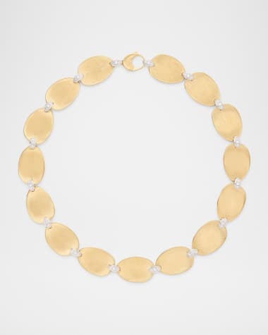 Marco Bicego 18K Gold Lunaria Collar Necklace with Diamonds