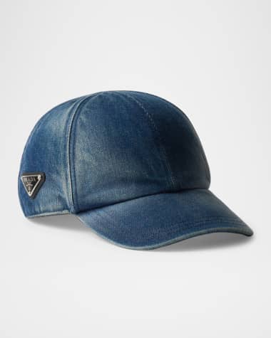 Prada Men's Denim Baseball Cap