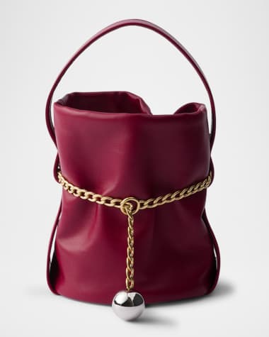 Prada Petit Sac Noir Mini Nappa Leather Bucket Bag