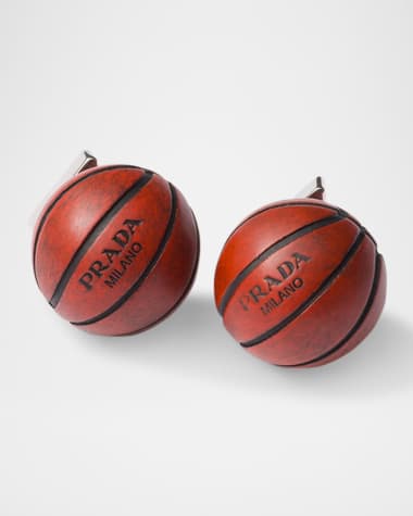 Prada Metal Basketball Earrings