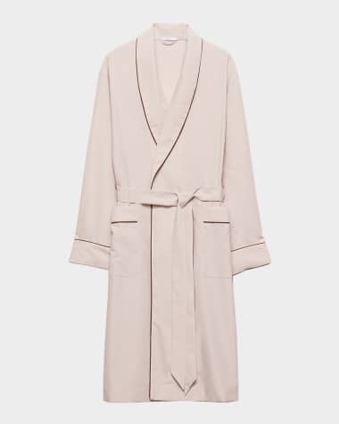 Prada Men's Belted Cotton Robe Coat