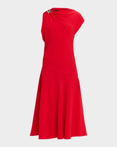 princess polly baby blue dress Proenza Schouler Selena Backless Twist Back Matte Viscose Crepe Dress main image 1