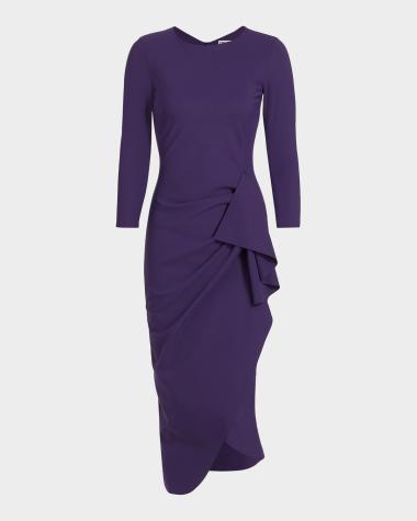 neiman marcus purple dress Neiman Marcus Ruffled Blue and Purple Cocktail Sundress