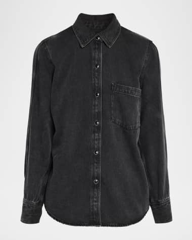 Black Women's Designer Button-Down Shirts | Neiman Marcus