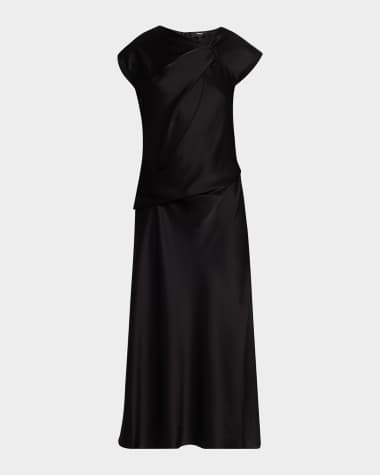 faithfull the brand black dress Marianne Midi Dress in Black