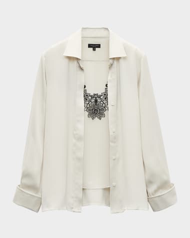 Rag & Bone Venus Lace Cami Blouse