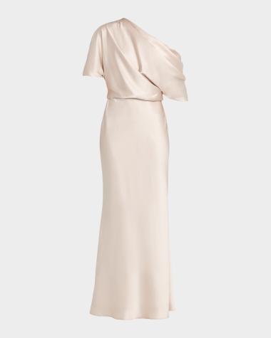 Quick LookView SimilarAmsaleDraped Satin One-Shoulder Gown$495Friends & Family: 25% Off $371.25Earn 2x InCircle Points