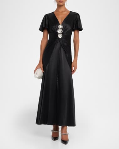 V-Neck Hardware One-Piece Swimsuit