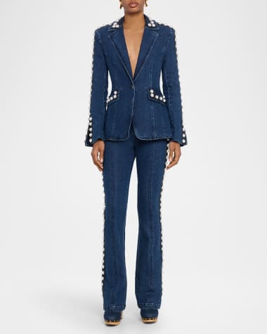 V-Neck Hardware One-Piece Swimsuit