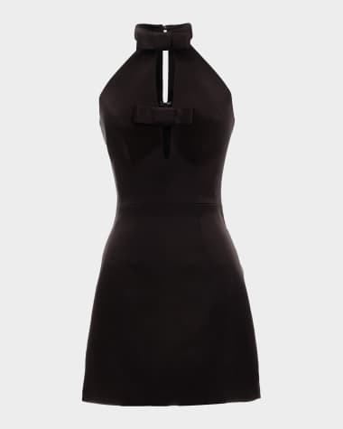 Black Bow Cocktail Dress | Neiman Marcus