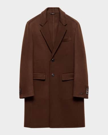 Prada Men's Single-Breasted Cashmere Coat