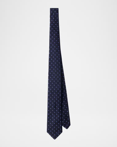 Prada Men's Geometric Circle Silk Tie