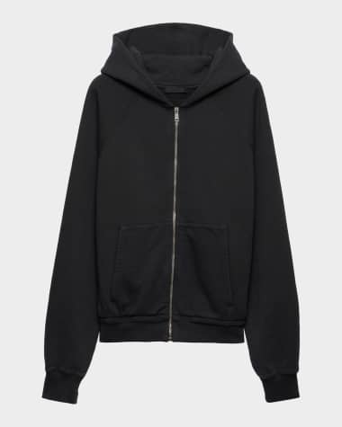 Prada Men's Cotton Fleece Zip Hoodie