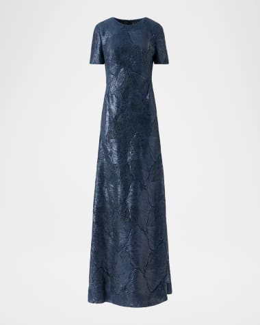 chinese dress ladies Zapaka Women Navy Lace A-Line Long Mother of The Bride Dress High Neck Long Sleeves Wedding Guest Dress, Navy / US22W