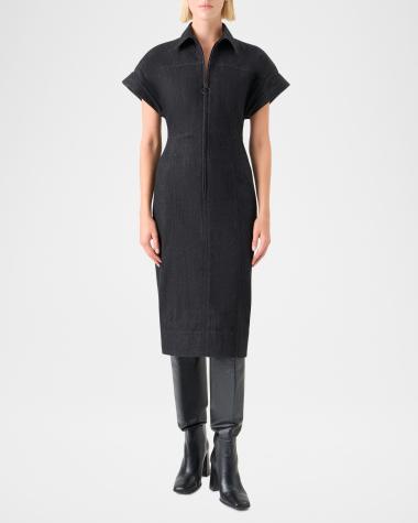 ladies peplum dresses Women’s Pencil Dress – Modest Structured Work Dress with Elbow Sleeves Navy / M ClodeEU Fashion Women'S Sexy Color:French Navy color:Prints destined to create cherished