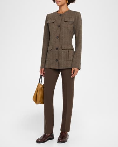 V-Neck Hardware One-Piece Swimsuit