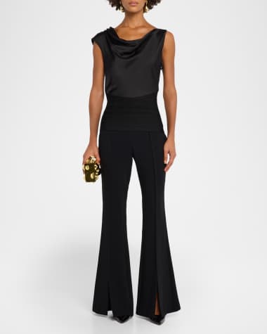 V-Neck Hardware One-Piece Swimsuit