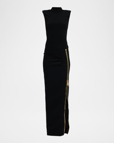 designer dress with zipper down the back Lexi Back Zipper Embelished Dress