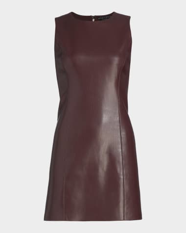neiman marcus leather dress Kenora Bodycon Leather Mini Dress