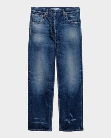Prada Five-Pocket Washed Denim Jeans