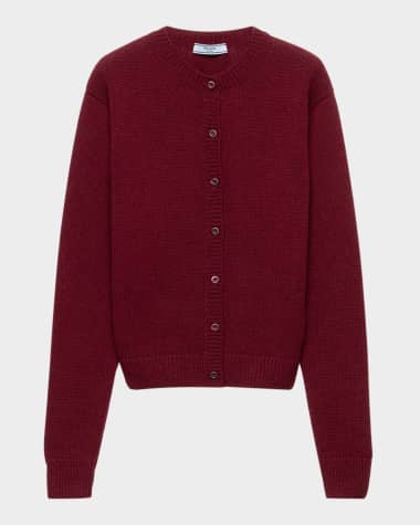 Prada Cashmere Crewneck Cardigan
