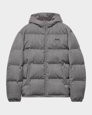 Prada Men's Medium-Weight Wool Down Jacket