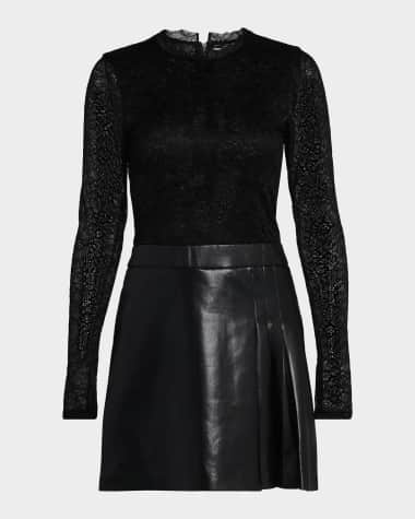 Black Long Sleeve Mini Dress | Neiman Marcus