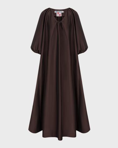 designer brown dress Camielle Brown Maxi Dress - US 6