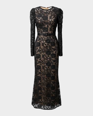 sachin and babi light blue dress Black Long Sleeve Designer Evening Gowns for Women