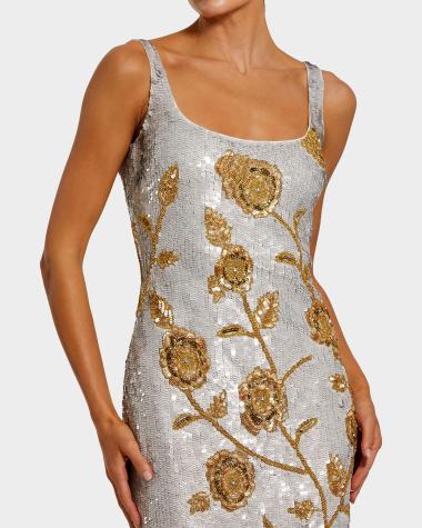 Gray Midi Designer Cocktail & Party Dresses
