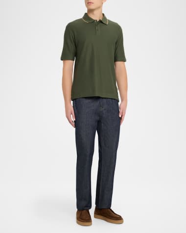 V-Neck Hardware One-Piece Swimsuit