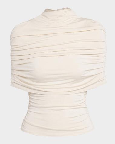 Quick LookView SimilarLAPOINTEMock-Neck Ruched Jersey Top$550Friends & Family: 25% Off $412.50Earn 2x InCircle Points