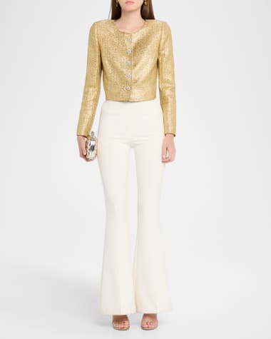 V-Neck Hardware One-Piece Swimsuit