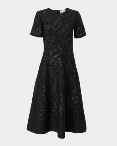 smocked white midi dress English Factory