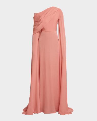 elie saab bridesmaid dresses Elie Saab Pleated Silk Chiffon Gown FR 36 (US 4)