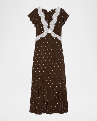 green emerald velvet dress Rihoas Belted Polka Dot Midi Shirt Dress with Pockets