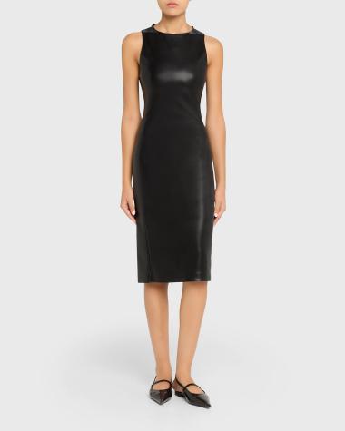 neiman marcus leather dress Forest-Green
