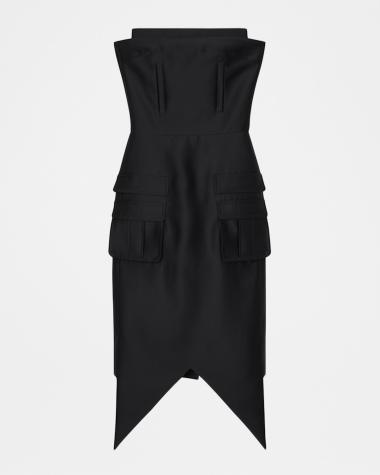 V-Neck Hardware One-Piece Swimsuit