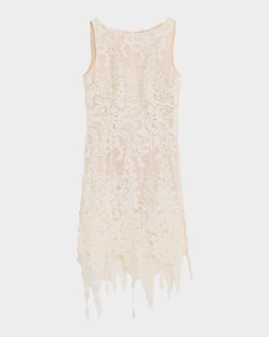 orange lace cocktail dress Orange Lace Sleeved Scalloped Short Prom Dress main image 1