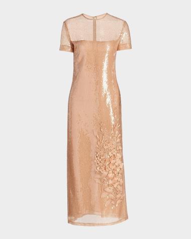 Sac Fourre-tout En Toile Enduite Oscar De La Renta - Imprimé Floral, Beige, Neuf Sans étiquettes - Taille Large, Charm Inclus