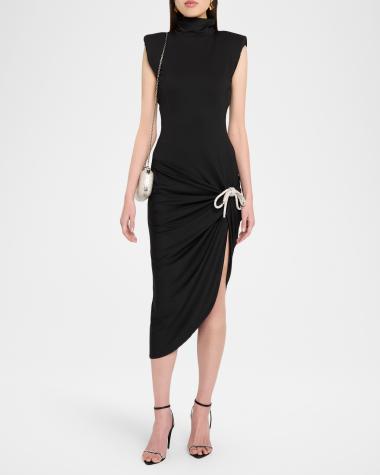 V-Neck Hardware One-Piece Swimsuit