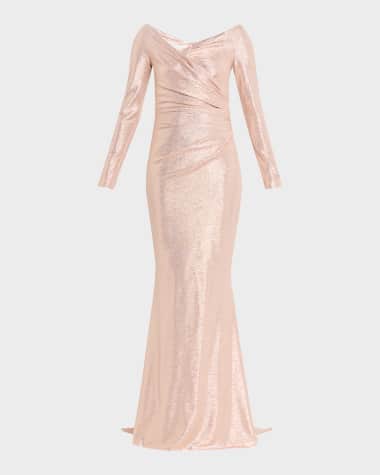 rose gold maxi dress long sleeve Spaghetti Straps Gold Beaded Lace Evening Dress Luxurious Ball Gown Princess Open Back Prom Party Gowns