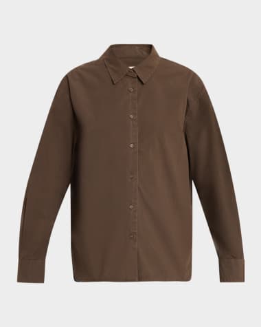 Brown Women's Designer Button-Down Shirts | Neiman Marcus